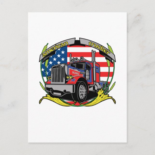 American Trucker Postkarte (Vorderseite)