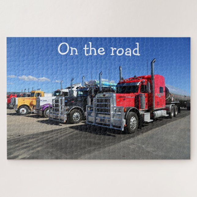 American Trucks Big Rigs On the Road Puzzle (Horizontal)