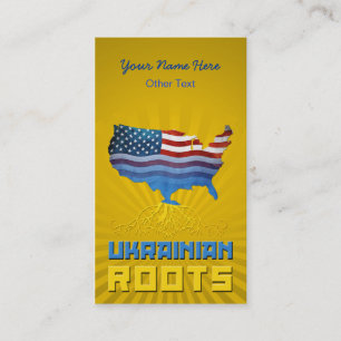 American Ukrainian Roots Business Cards Visitenkarte