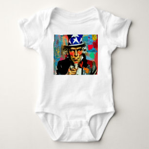 American Uncle Sam Baby Strampler