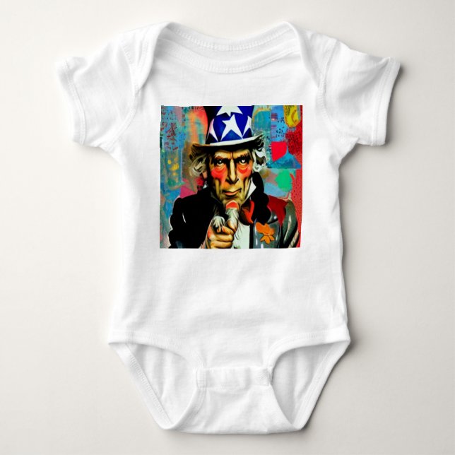 American Uncle Sam Baby Strampler (Vorderseite)