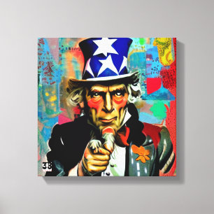 American Uncle Sam Leinwanddruck
