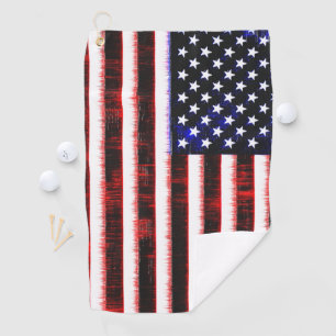 American United Staaten - USA Fahne, Nocken Golfhandtuch