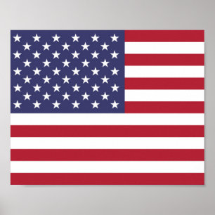 American United Staaten USA Flag Poster