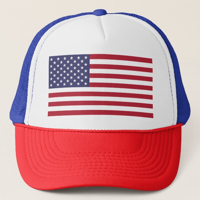 American United Staaten USA Flag Trucker Hat Truckerkappe (Vorderseite)