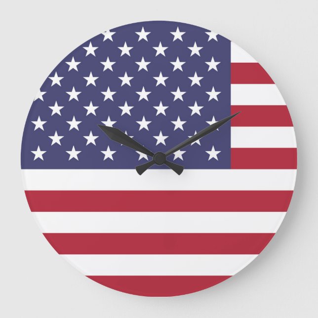 American United States USA Flag Große Wanduhr (Vorderseite)
