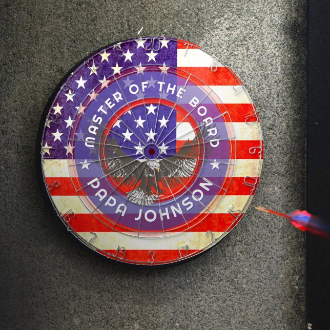 American US flag antiqued style cuustom dart board Dartscheibe (Von Creator hochgeladen)