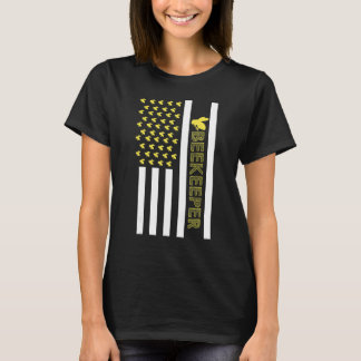 American US Flag Bees Beekeeper Vintage Beekeeping T-Shirt