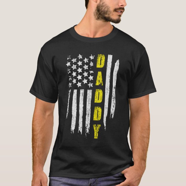 American Us Flag Daddy Tow Truck Driver On Back T-Shirt (Vorderseite)