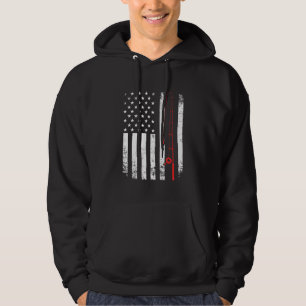 American US Flag Fishing Rod - Top-Position für Fi Hoodie