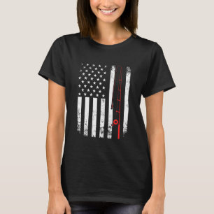 American US Flag Fishing Rod - Top-Position für Fi T-Shirt