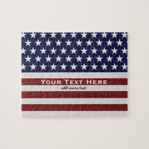American USA Flag Patriotic 4. Juli Custom Puzzle