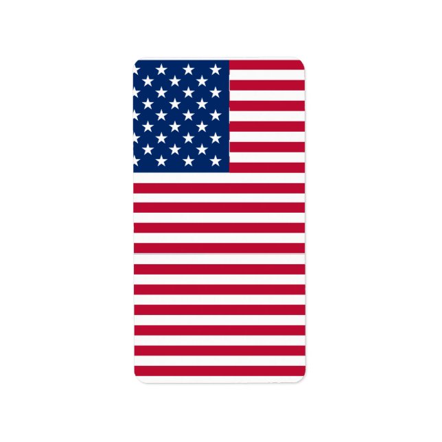 American USA Flag Pride Design-76353 Adressaufkleber (Vorne)