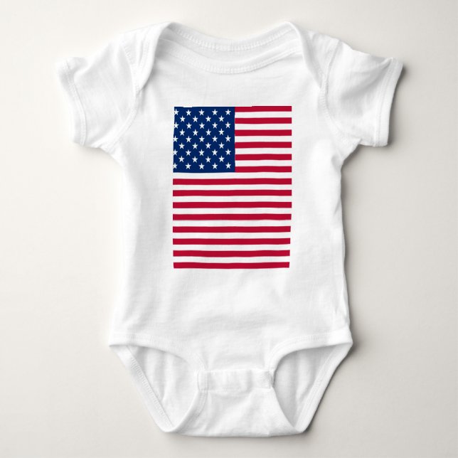 American USA Flag Pride Design-76353 Baby Strampler (Vorderseite)