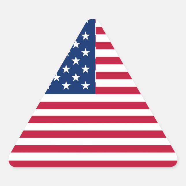 American USA Flag Pride Design-76353 Dreieckiger Aufkleber (Vorderseite)
