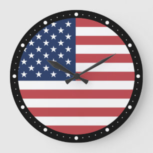 American USA Flag Pride Design-76353 Große Wanduhr