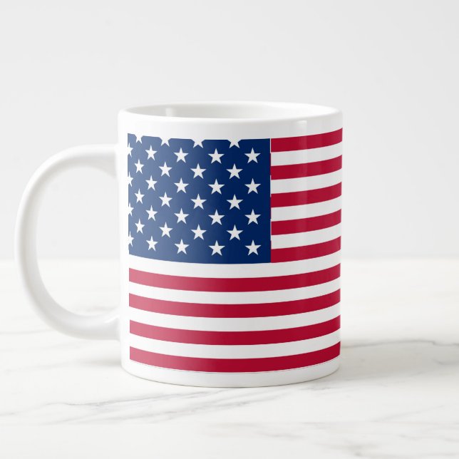 American USA Flag Pride Design-76353 Jumbo-Tasse (Links)