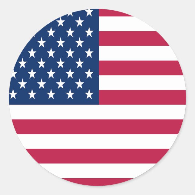 American USA Flag Pride Design-76353 Runder Aufkleber (Vorderseite)