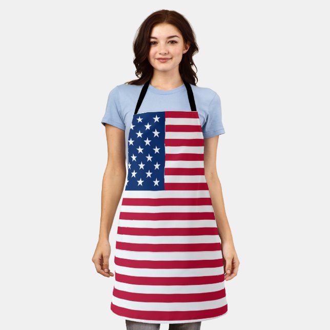 American USA Flag Pride Design-76353 Schürze (Getragen)
