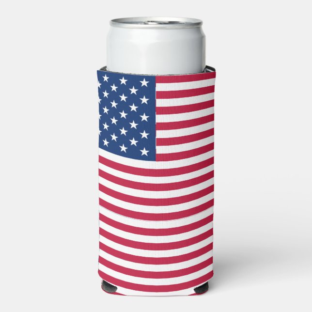 American USA Flag Pride Design-76353 Selters Dosenkühler (Seltzer Vorderseite)