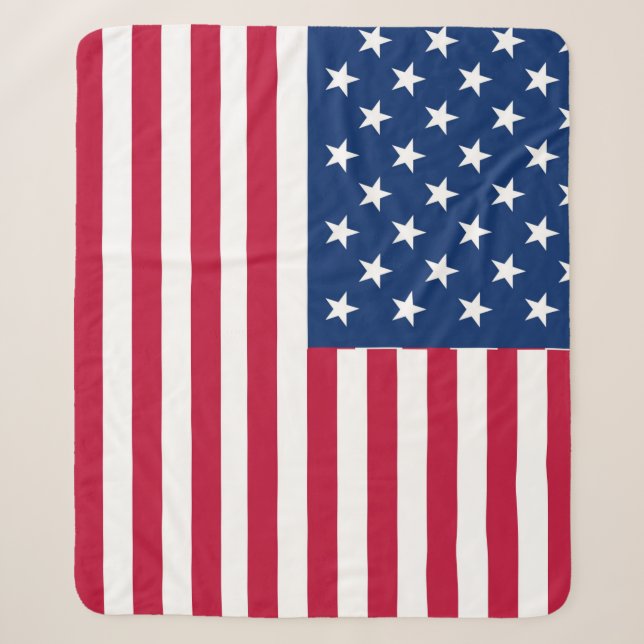 American USA Flag Pride Design-76353 Sherpadecke (Vorderseite)