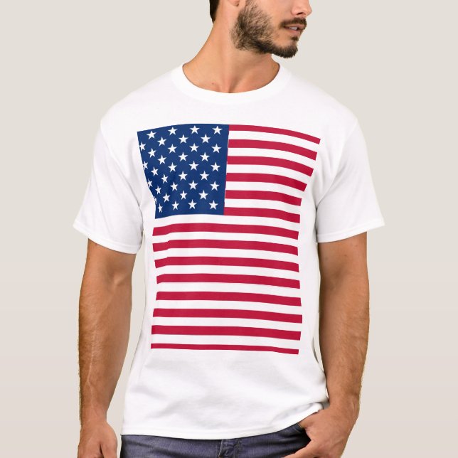 American USA Flag Pride Design-76353 T-Shirt (Vorderseite)