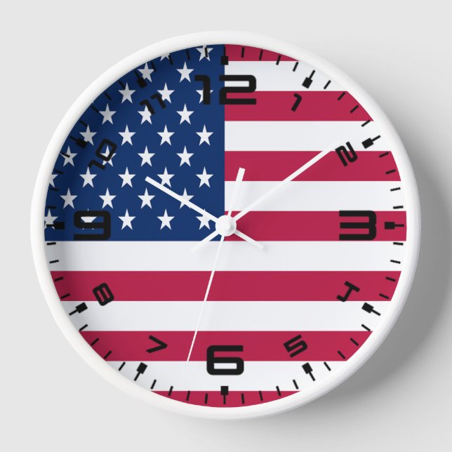 American USA Flag Pride Design-76353 Uhr (Vorderseite)