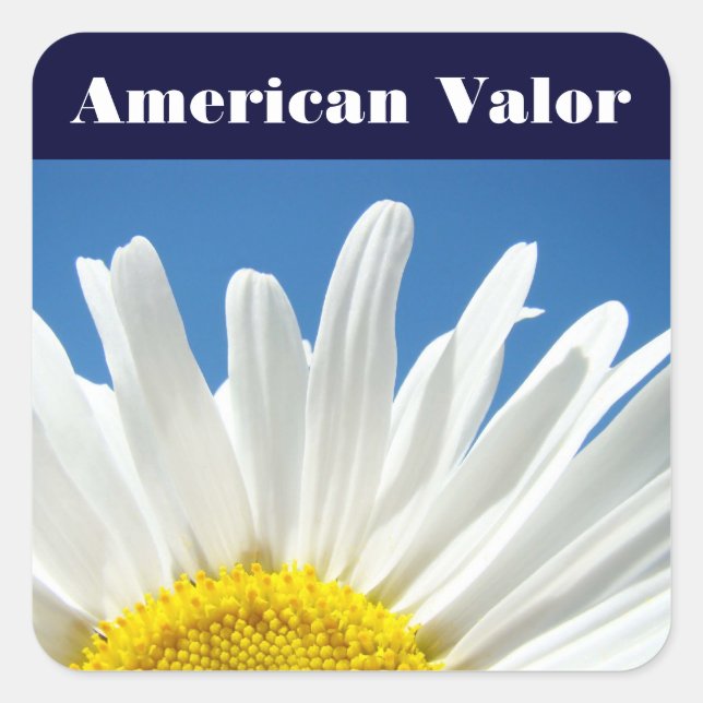 American Valor Aufkleber Veterans Day Daisy Blue (Vorderseite)