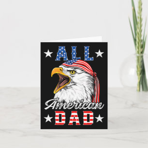 American Vater Adler 4. Juli Vatertag Männer Fraue Karte