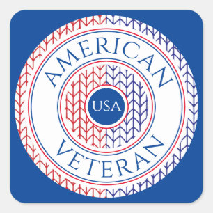 AMERICAN VETERAN Kleine Aufkleber auf dem Platz /