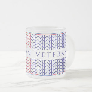 "AMERICAN VETERAN" Milchglas-Tasse Mattglastasse