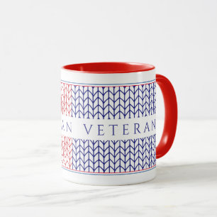 "AMERICAN VETERAN" Rote Kombi-Tasse Tasse