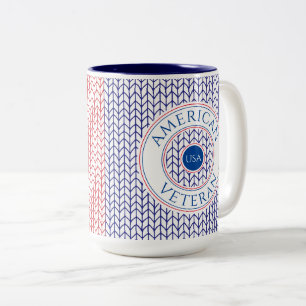 AMERICAN VETERAN Tall Navy Zwei-Tone-Tasse Zweifarbige Tasse