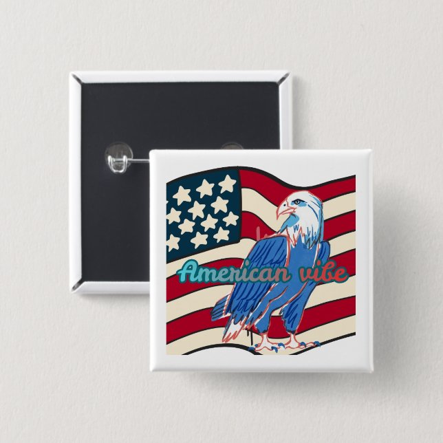 American vibe button (Vorne & Hinten)