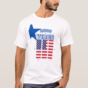 American Vibes USA Flag   Patriotische Stars und S T-Shirt