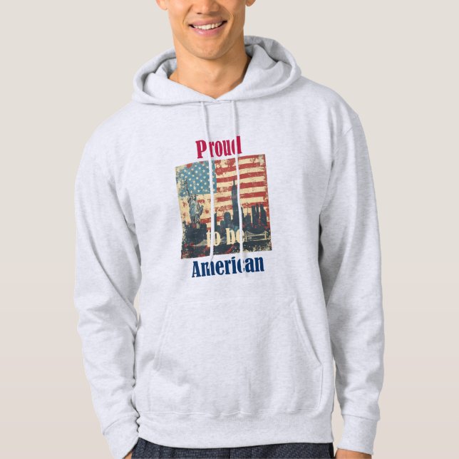 American Vintag Patriotic Design Hoodie (Vorderseite)