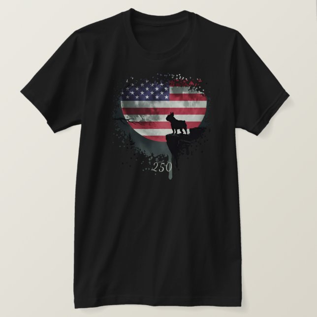 American Watchdog - French Bulldog T-Shirt (Design vorne)