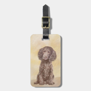 American Water Spanel Malerei - Original Dog Art Gepäckanhänger