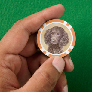 American Water Spanel Malerei - Original Dog Art Pokerchips
