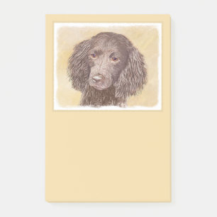 American Water Spanel Malerei - Original Dog Art Post-it Klebezettel