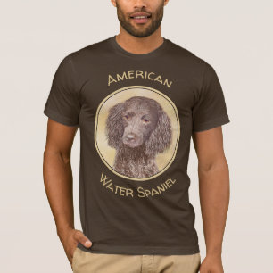 American Water Spanel Malerei - Original Dog Art T-Shirt