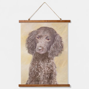 American Water Spanel Malerei - Original Dog Art Wandteppich Mit Holzrahmen