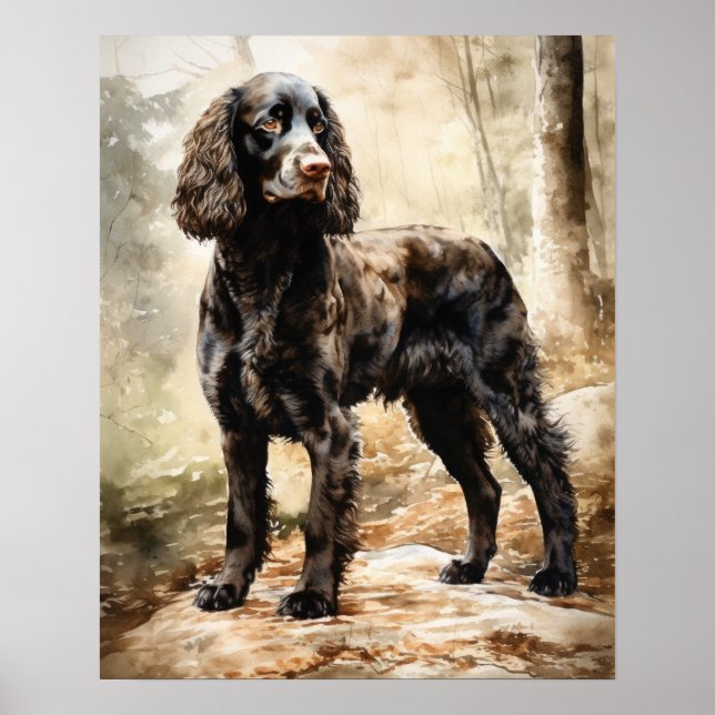 American Water Spaniel Dog Art Print Poster (Vorne)