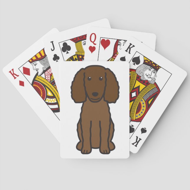 American Water Spaniel Dog Cartoon Spielkarten (Rückseite)