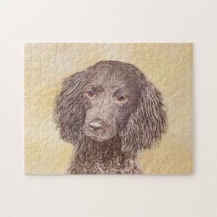 American Water Spaniel Gemälde - Originale Hundeku Puzzle