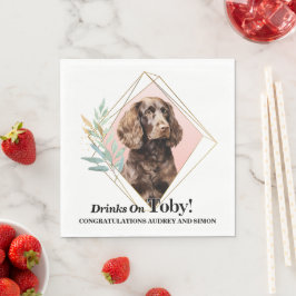 American Water Spaniel Hochzeit Napkins mit Foto Serviette