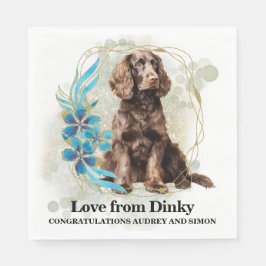 American Water Spaniel Hochzeit Napkins mit Foto Serviette