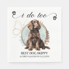 American Water Spaniel Hochzeit Napkins mit Foto Serviette