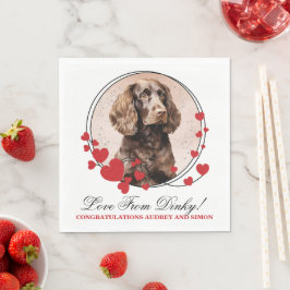 American Water Spaniel Hochzeit Napkins mit Foto Serviette