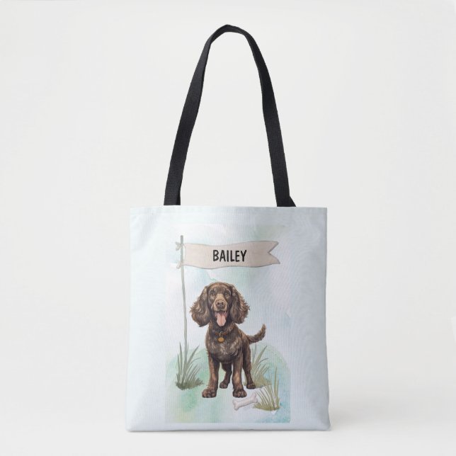 American Water Spaniel Wasserfarben personalisiert (Vorderseite)